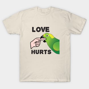 Love Hurts - Yellow Napped Amazon Parrot T-Shirt